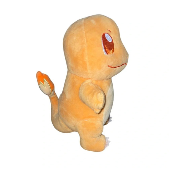 POKEMON SELECT Shiny Charmander Plush Stuffed Toy 2021 Nintendo 8” Orange Eyes - Picture 3 of 8